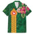 Manuʻa Islands Hawaiian Shirt Polynesian Style with Rooster Tattoo and Tropical Plants