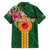 Manuʻa Islands Hawaiian Shirt Polynesian Style with Rooster Tattoo and Tropical Plants