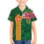 Manuʻa Islands Hawaiian Shirt Polynesian Style with Rooster Tattoo and Tropical Plants