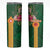 Manu'a Skinny Tumbler Polynesian Style with Rooster Tattoo and Tropical Plants