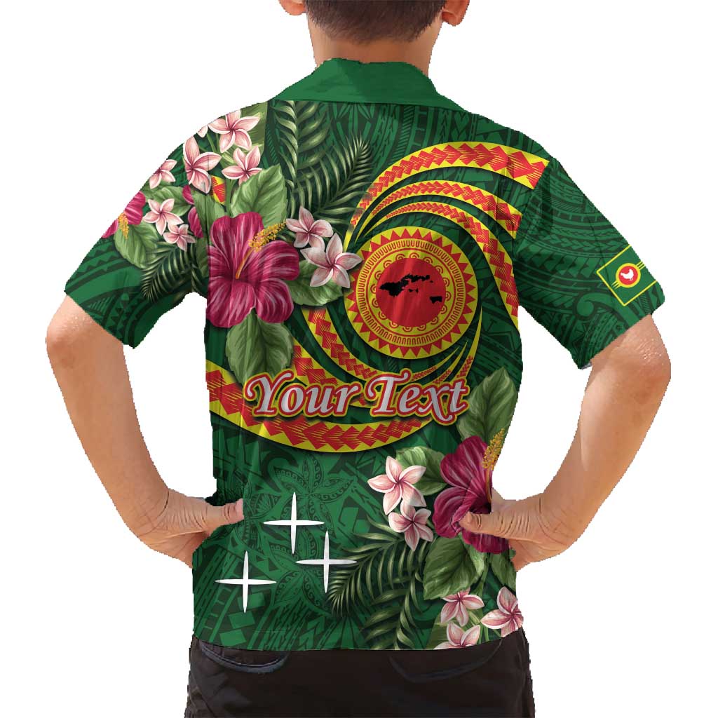 Personalised Manuʻa Islands Family Matching Off Shoulder Maxi Dress and Hawaiian Shirt Polynesian Art Tattoo Style and Tropical Plants LT03 - Polynesian Pride