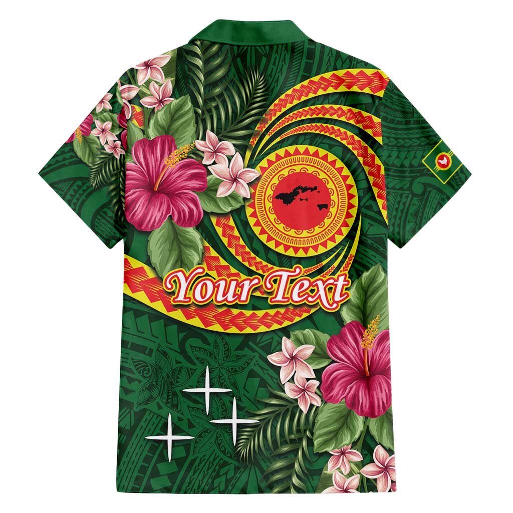 Personalised Manuʻa Islands Family Matching Off Shoulder Short Dress and Hawaiian Shirt Polynesian Art Tattoo Style and Tropical Plants LT03 - Polynesian Pride