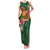 Manuʻa Islands Family Matching Tank Maxi Dress and Hawaiian Shirt Polynesian Art Tattoo Style and Tropical Plants