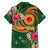 Manuʻa Islands Hawaiian Shirt Polynesian Art Tattoo Style and Tropical Plants