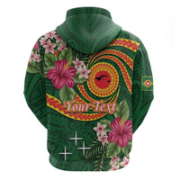 Personalised Manuʻa Islands Hoodie Polynesian Art Tattoo Style and Tropical Plants LT03 - Polynesian Pride