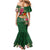Manuʻa Islands Mermaid Dress Polynesian Art Tattoo Style and Tropical Plants