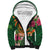 Manuʻa Islands Sherpa Hoodie Polynesian Art Tattoo Style and Tropical Plants