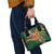 Manuʻa Islands Shoulder Handbag Polynesian Art Tattoo Style and Tropical Plants
