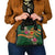 Manuʻa Islands Shoulder Handbag Polynesian Art Tattoo Style and Tropical Plants