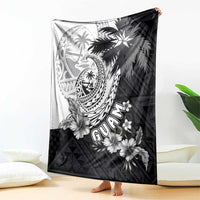 Hafa Adai Guam Blanket Polynesian Palm Tree Tattoo Hibiscus and Plumeria Art LT03 - Polynesian Pride