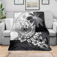 Hafa Adai Guam Blanket Polynesian Palm Tree Tattoo Hibiscus and Plumeria Art LT03 - Polynesian Pride