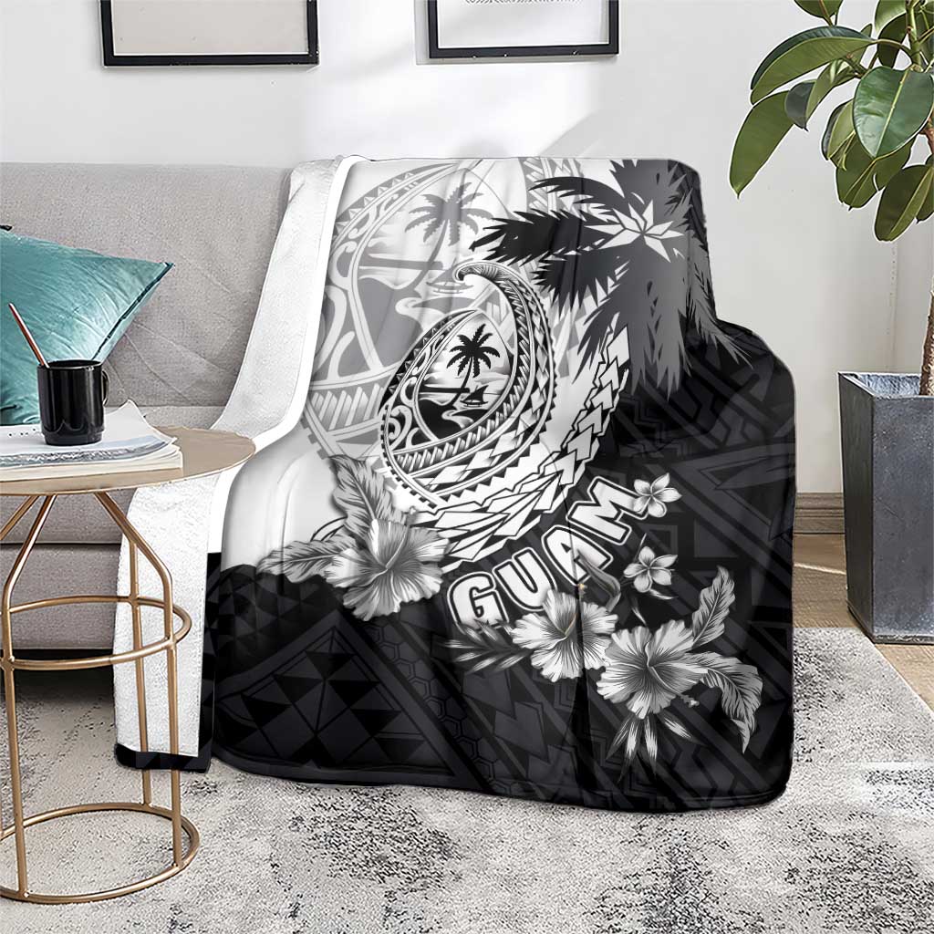 Hafa Adai Guam Blanket Polynesian Palm Tree Tattoo Hibiscus and Plumeria Art LT03 - Polynesian Pride