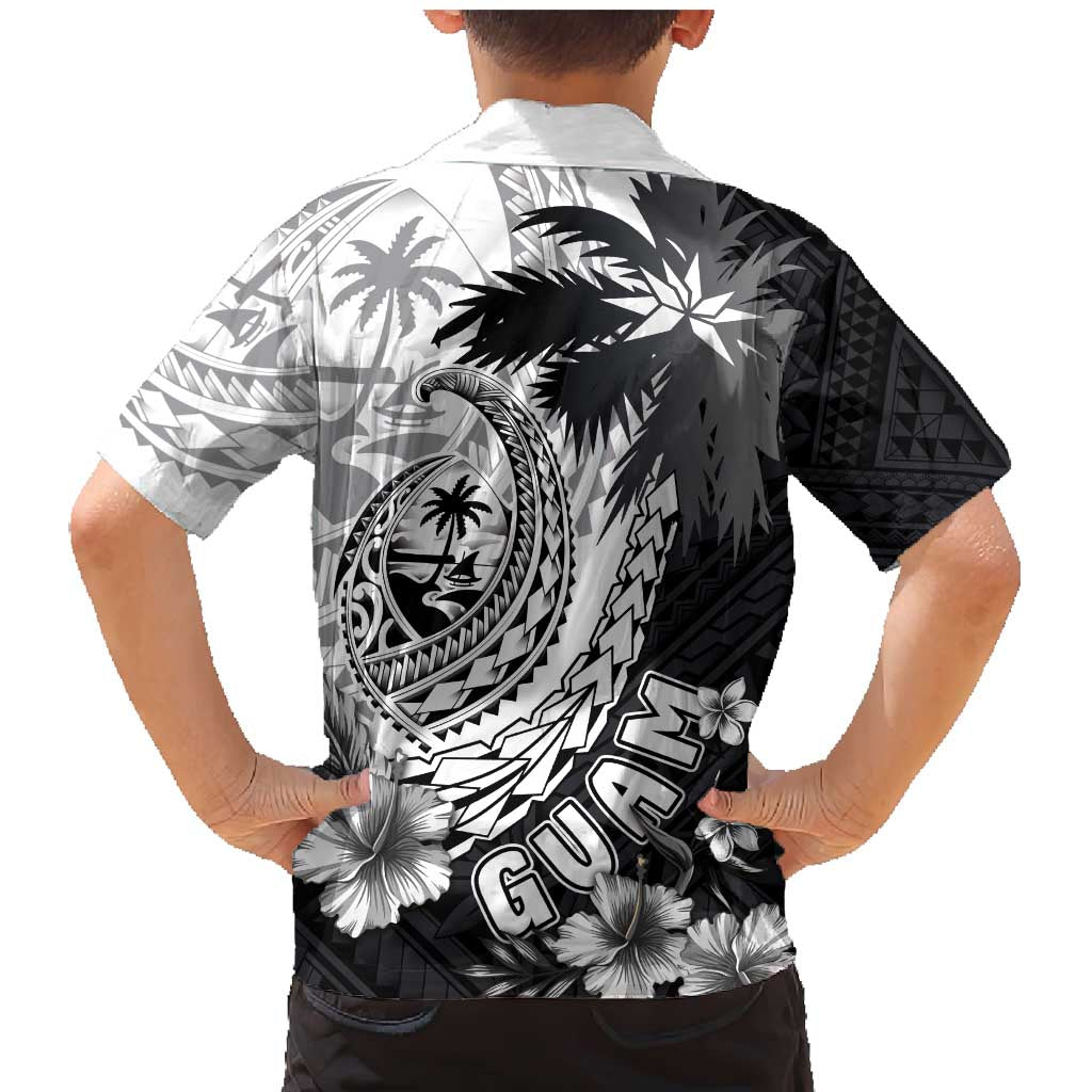 Hafa Adai Guam Family Matching Mermaid Dress and Hawaiian Shirt Polynesian Palm Tree Tattoo Hibiscus and Plumeria Art LT03 - Polynesian Pride