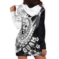 Hafa Adai Guam Hoodie Dress Polynesian Palm Tree Tattoo Hibiscus and Plumeria Art