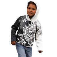 Hafa Adai Guam Kid Hoodie Polynesian Palm Tree Tattoo Hibiscus and Plumeria Art
