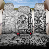 Guam-Land of the Chamorro Back Car Seat Cover Polynesian Tattoo Style Hibiscus and Plumeria Art LT03 One Size Black - Polynesian Pride