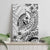 Guam-Land of the Chamorro Canvas Wall Art Polynesian Tattoo Style Hibiscus and Plumeria Art