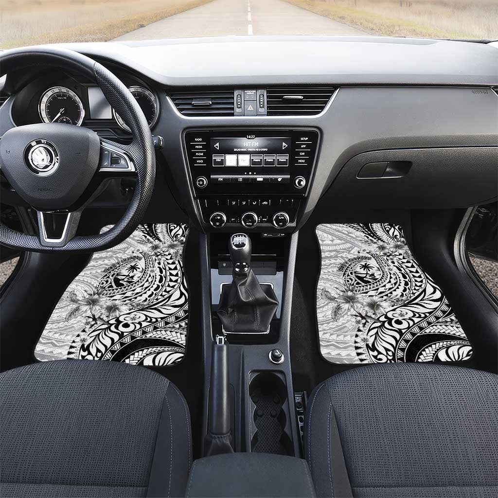 Guam-Land of the Chamorro Car Mats Polynesian Tattoo Style Hibiscus and Plumeria Art