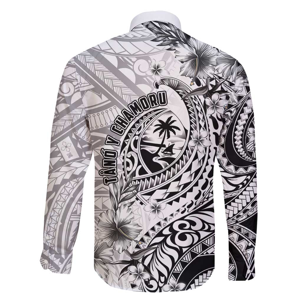 Guam-Land of the Chamorro Family Matching Long Sleeve Bodycon Dress and Hawaiian Shirt Polynesian Tattoo Style Hibiscus and Plumeria Art LT03 - Polynesian Pride