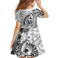Guam-Land of the Chamorro Family Matching Short Sleeve Bodycon Dress and Hawaiian Shirt Polynesian Tattoo Style Hibiscus and Plumeria Art LT03 - Polynesian Pride