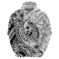 Guam-Land of the Chamorro Hoodie Polynesian Tattoo Style Hibiscus and Plumeria Art LT03 - Polynesian Pride