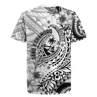 Guam-Land of the Chamorro Rugby Jersey Polynesian Tattoo Style Hibiscus and Plumeria Art