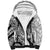 Guam-Land of the Chamorro Sherpa Hoodie Polynesian Tattoo Style Hibiscus and Plumeria Art