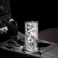 Guam-Land of the Chamorro Skinny Tumbler Polynesian Tattoo Style Hibiscus and Plumeria Art LT03 - Polynesian Pride