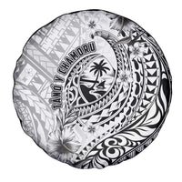 Guam-Land of the Chamorro Spare Tire Cover Polynesian Tattoo Style Hibiscus and Plumeria Art LT03 - Polynesian Pride