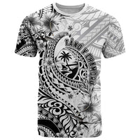 Guam-Land of the Chamorro T Shirt Polynesian Tattoo Style Hibiscus and Plumeria Art
