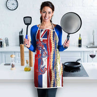Hawaiian Sea Animals Apron with Lei and Flag Style