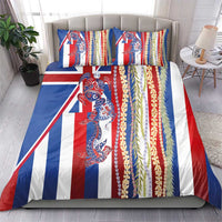 Hawaiian Sea Animals Bedding Set with Lei and Flag Style