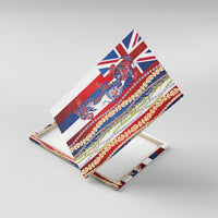 Hawaiian Sea Animals Canvas Wall Art with Lei and Flag Style