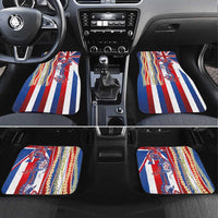 Hawaiian Sea Animals Car Mats with Lei and Flag Style