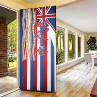 Hawaiian Sea Animals Door Cover with Lei and Flag Style