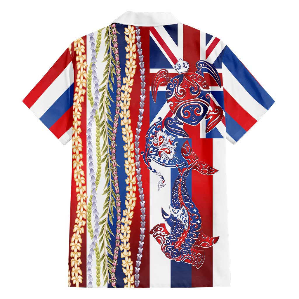 Hawaiian Sea Animals Family Matching Mermaid Dress and Hawaiian Shirt with Lei and Flag Style LT03 - Polynesian Pride