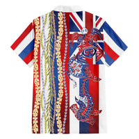 Hawaiian Sea Animals Hawaiian Shirt with Lei and Flag Style