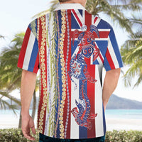 Hawaiian Sea Animals Hawaiian Shirt with Lei and Flag Style