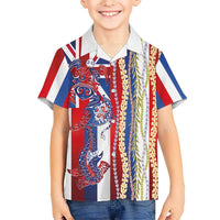 Hawaiian Sea Animals Hawaiian Shirt with Lei and Flag Style