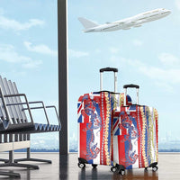 Hawaiian Sea Animals Luggage Cover with Lei and Flag Style
