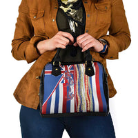 Hawaiian Sea Animals Shoulder Handbag with Lei and Flag Style