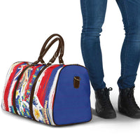 Hawaiian Sea Turtles and Plumeria Travel Bag with Lei and Flag Grunge Style