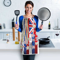 Hawaiian Polynesian Tribal Turtles Apron with Lei and Flag Style