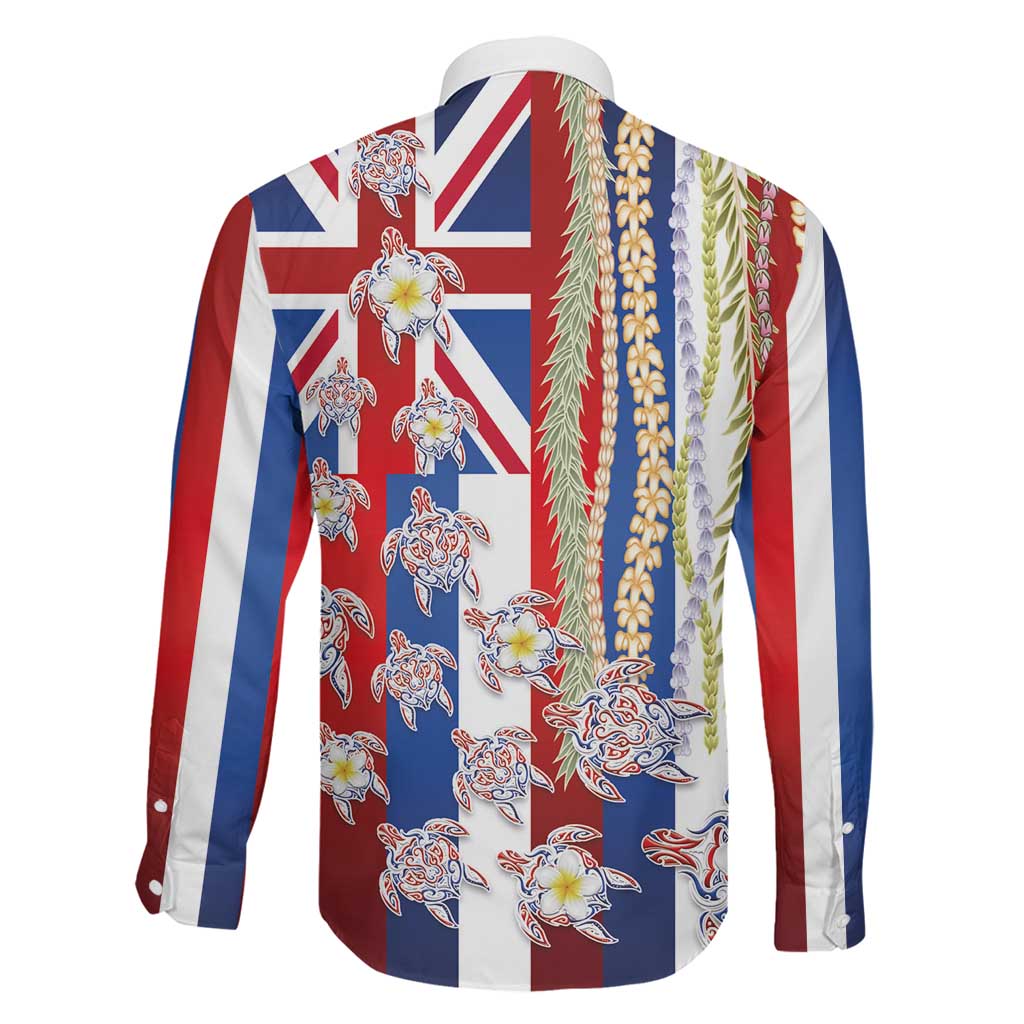 Hawaiian Polynesian Tribal Turtles Family Matching Off Shoulder Short Dress and Hawaiian Shirt with Lei and Flag Style LT03 - Polynesian Pride