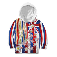 Hawaiian Polynesian Tribal Turtles Kid Hoodie with Lei and Flag Style