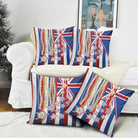 Hawaiian Polynesian Tribal Turtles Pillow Cover with Lei and Flag Style