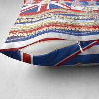 Hawaiian Polynesian Tribal Turtles Pillow Cover with Lei and Flag Style
