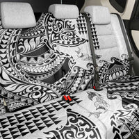 Hawaiian Tribal Manta Ray Back Car Seat Cover Kakau Tattoo and Polynesian Art Motif Pattern