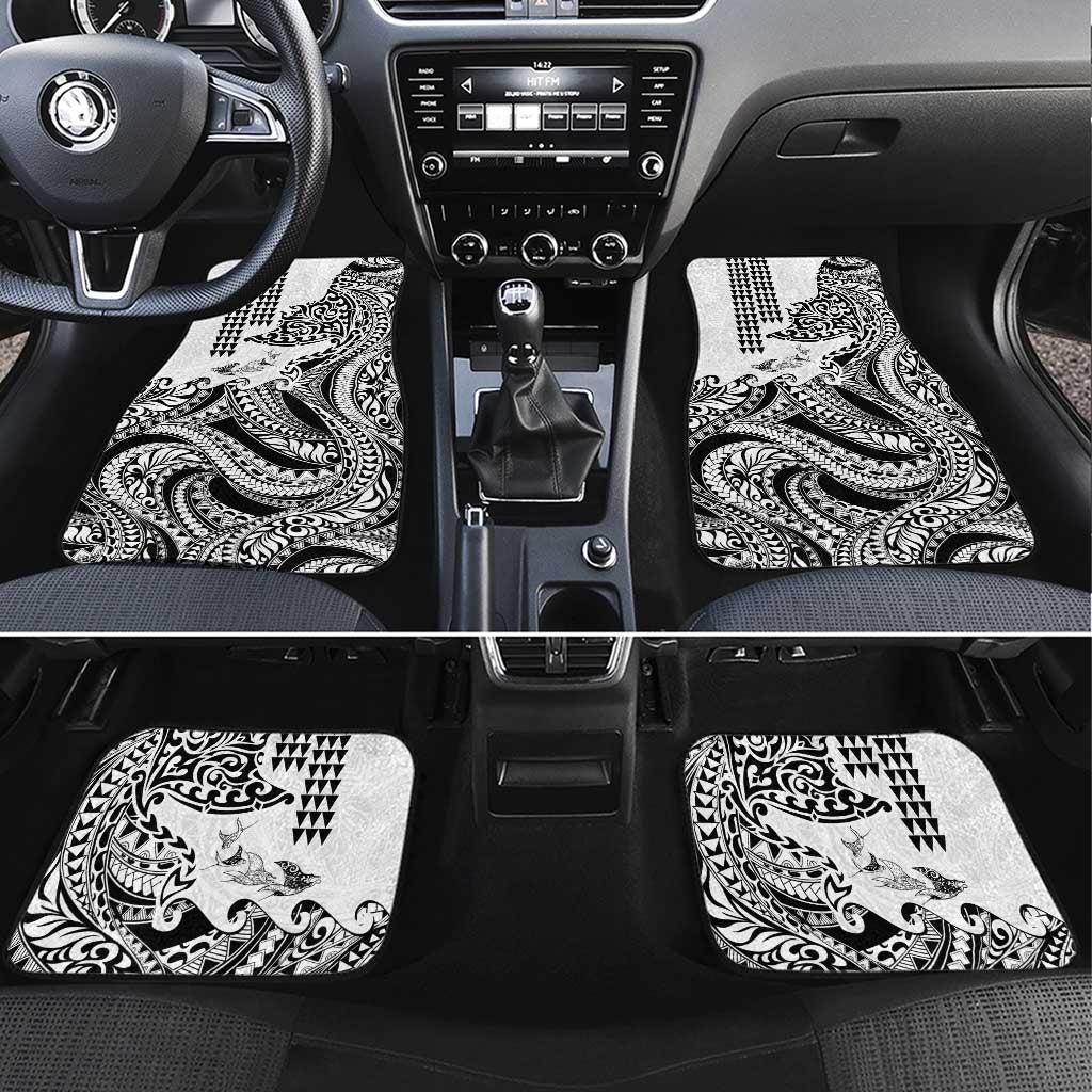 Hawaiian Tribal Manta Ray Car Mats Kakau Tattoo and Polynesian Art Motif Pattern