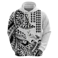 Hawaiian Tribal Manta Ray Hoodie Kakau Tattoo and Polynesian Art Motif Pattern
